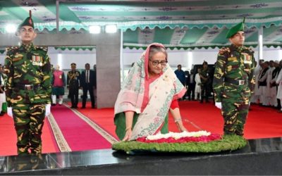 স্বাধীনতা দিবসে বঙ্গবন্ধুর প্রতি প্রধানমন্ত্রীর শ্রদ্ধা নিবেদন