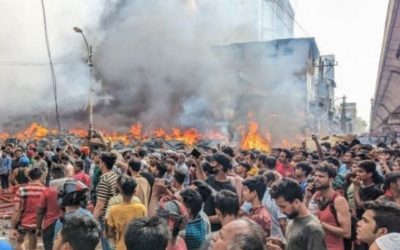 বঙ্গবাজারের আগুনের কারণ অনুসন্ধানে ফায়ার সার্ভিসের ৫ সদস্যের তদন্ত কমিটি