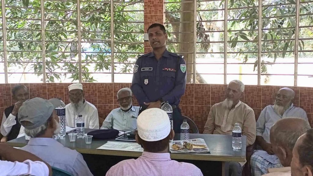 নবীগঞ্জে বীর মুক্তিযোদ্ধাদের সাথে নবীগঞ্জ  থানার নবাগত ওসি মোঃ মাসুক আলীর মতবিনিময় সভা