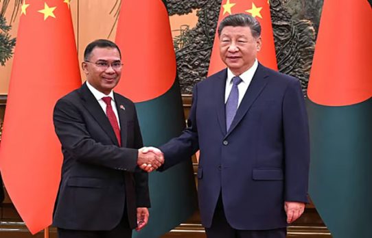 চীনের প্রেসিডেন্টের সঙ্গে প্রধানমন্ত্রী তারেক রহমানের বৈঠক